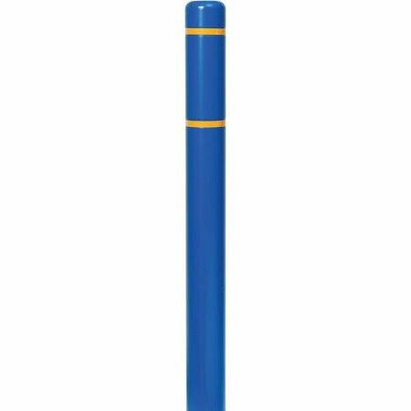 INNOPLAST BollardGard 4 11/16'' x 64'' Blue Bollard Cover with Yellow Reflective Stripes BC464BY 269BC464BY